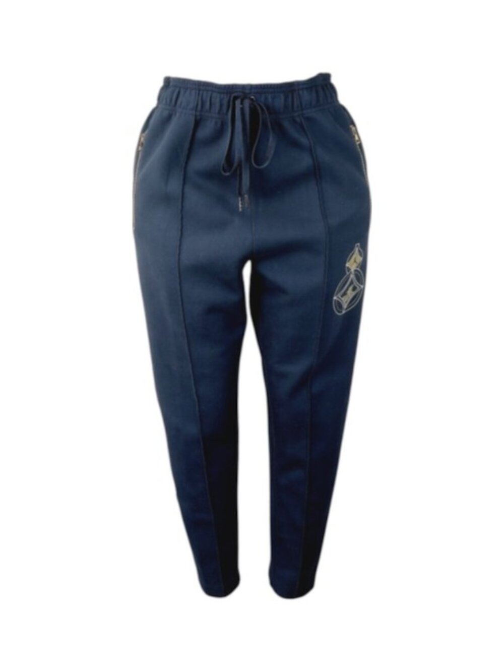 Jordan Women's Black Gold Graphic Classic Training Track Pants Size M